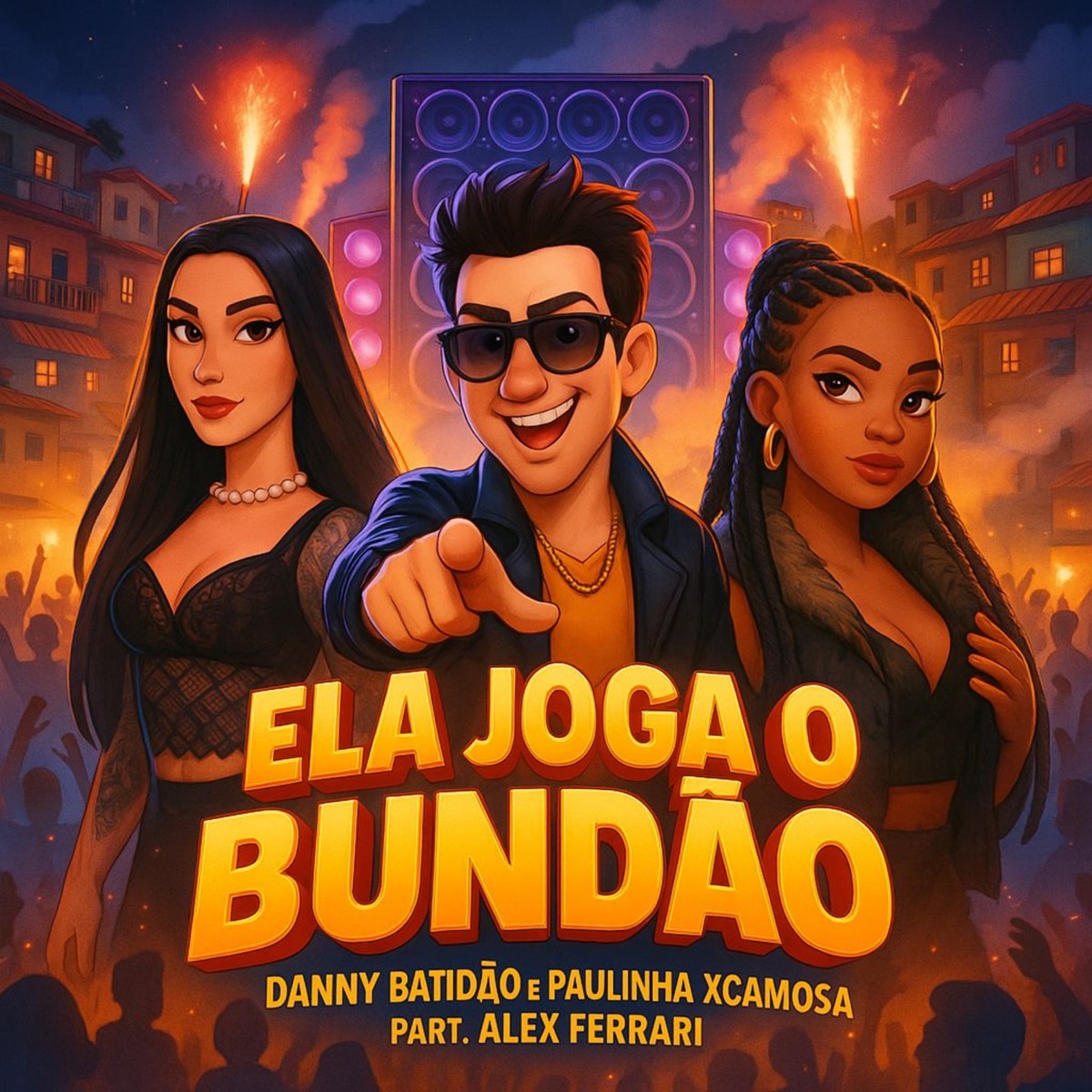 Ela Joga o Bundão - Single by Danny Batidão Ofc, Paulinha Xcamosa & Alex Ferrari album cover