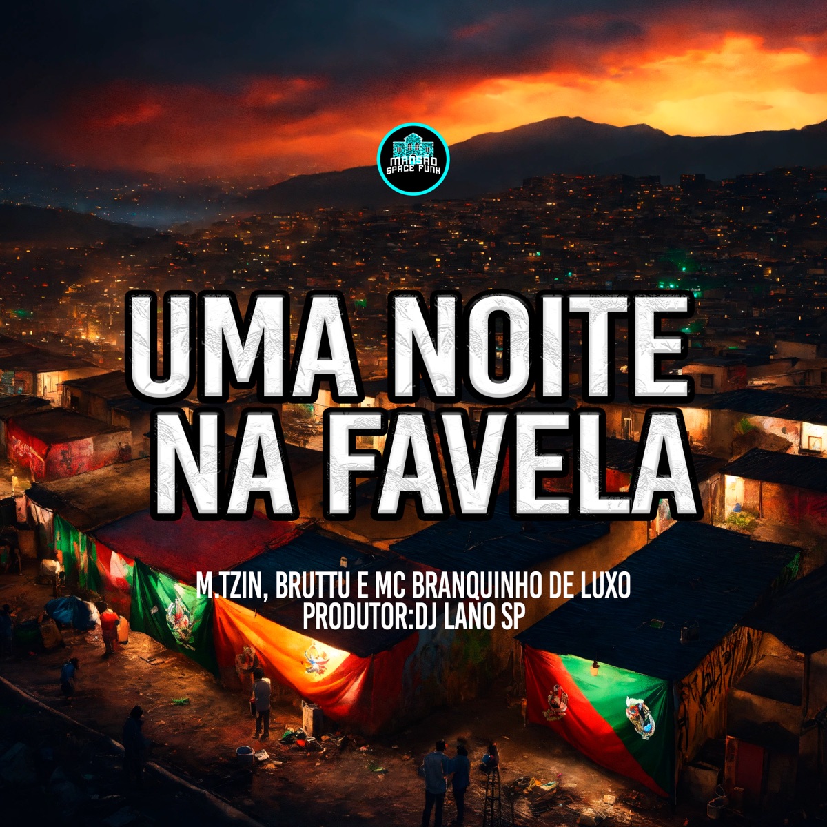 Uma Noite na Favela - Single by M.tzin, Bruttu & MC Branquinho de Luxo album cover