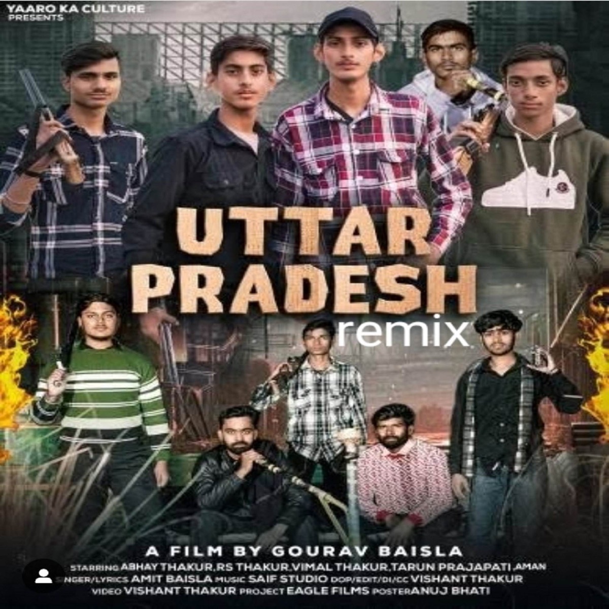Uttar pradesh remix (feat. Raman Rathore) - Single by Abhay Rathore, Aman thakur & Vimal Rathore album cover