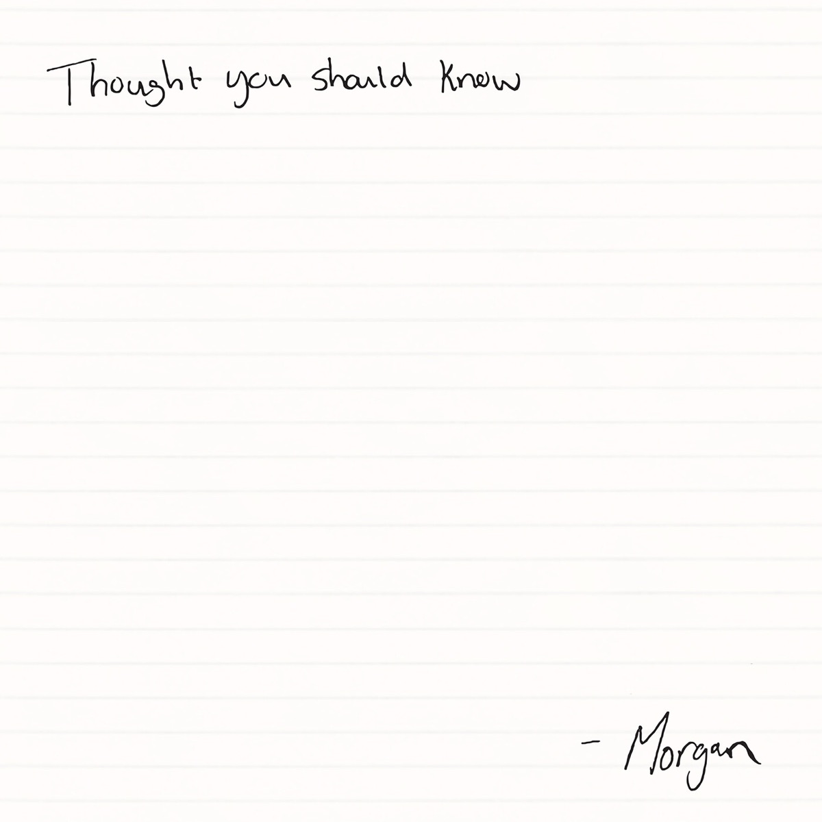 Thought You Should Know - Single by Morgan Wallen album cover artwork
