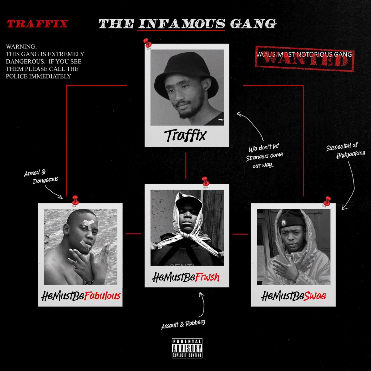INFAMOUS (feat. Hemustbefrwsh, Hemustbefabulous & Hemustbeswae) - Single by Traffix album cover