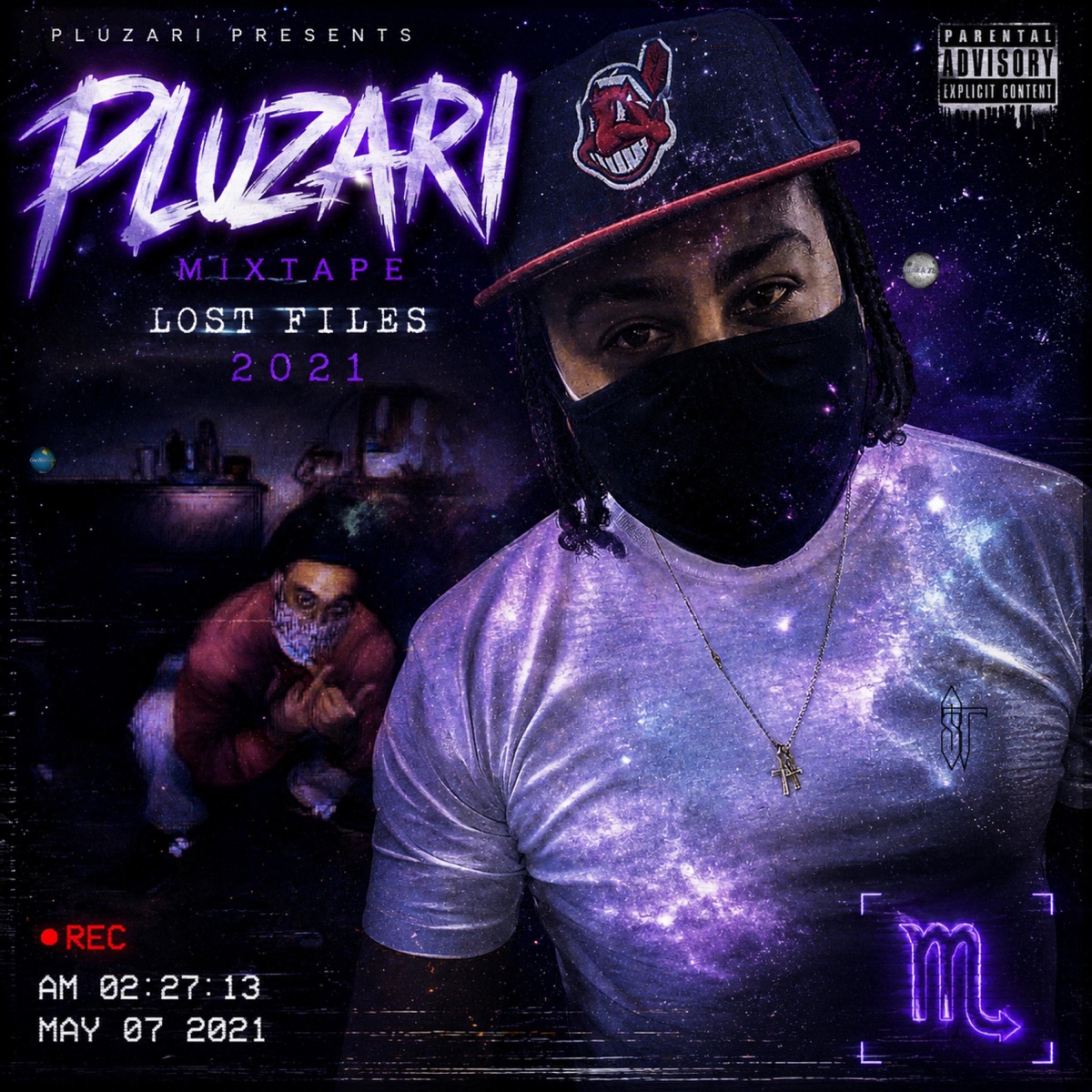 PluZari Mixtape Lost files 2021 (feat. N.V.O Glowble) by SlickkTolo CrazyCre8tions album cover