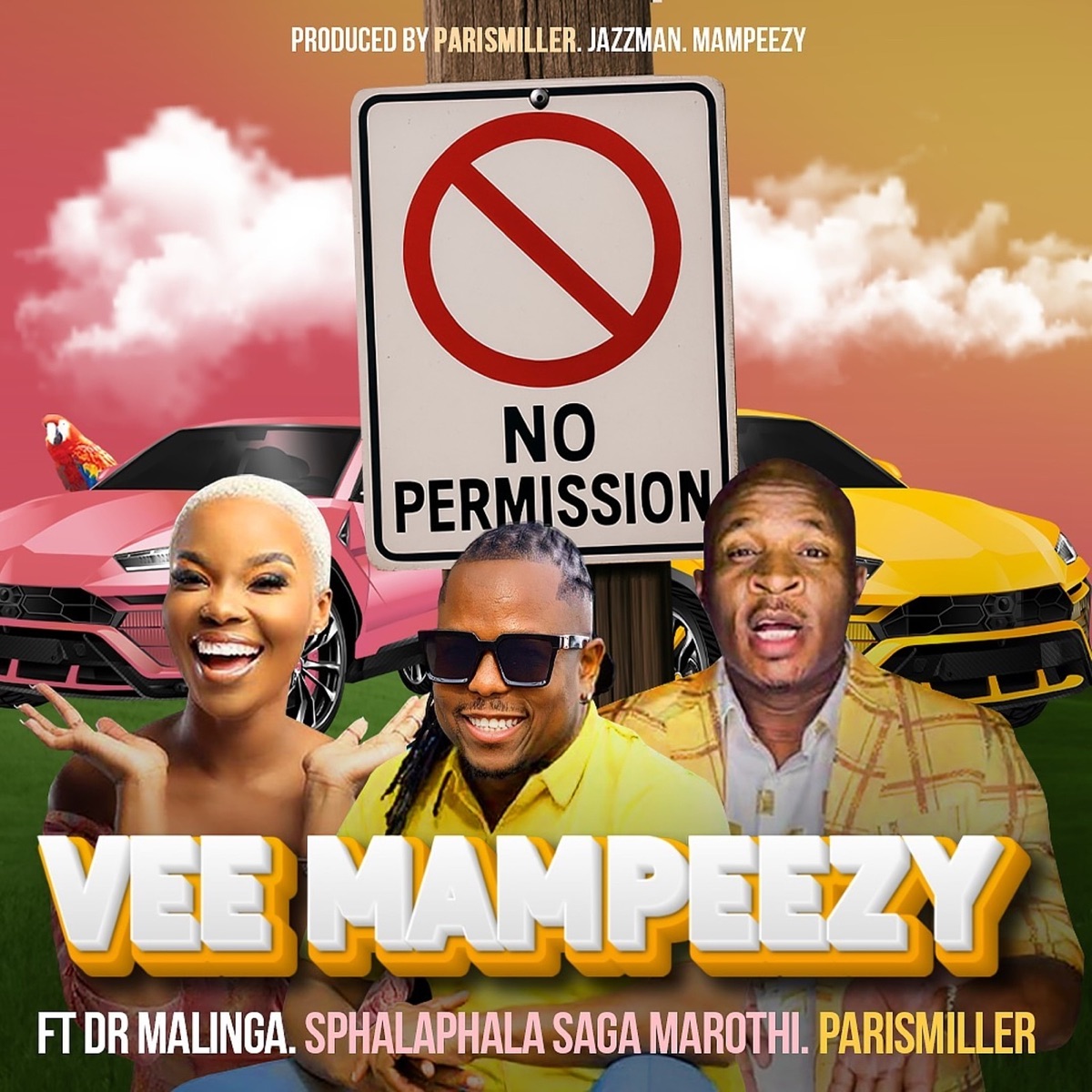 No Permission (feat. Dr Malinga, Sphalaphala Saga Marothi & ParisMiller) - Single by Vee Mampeezy album cover