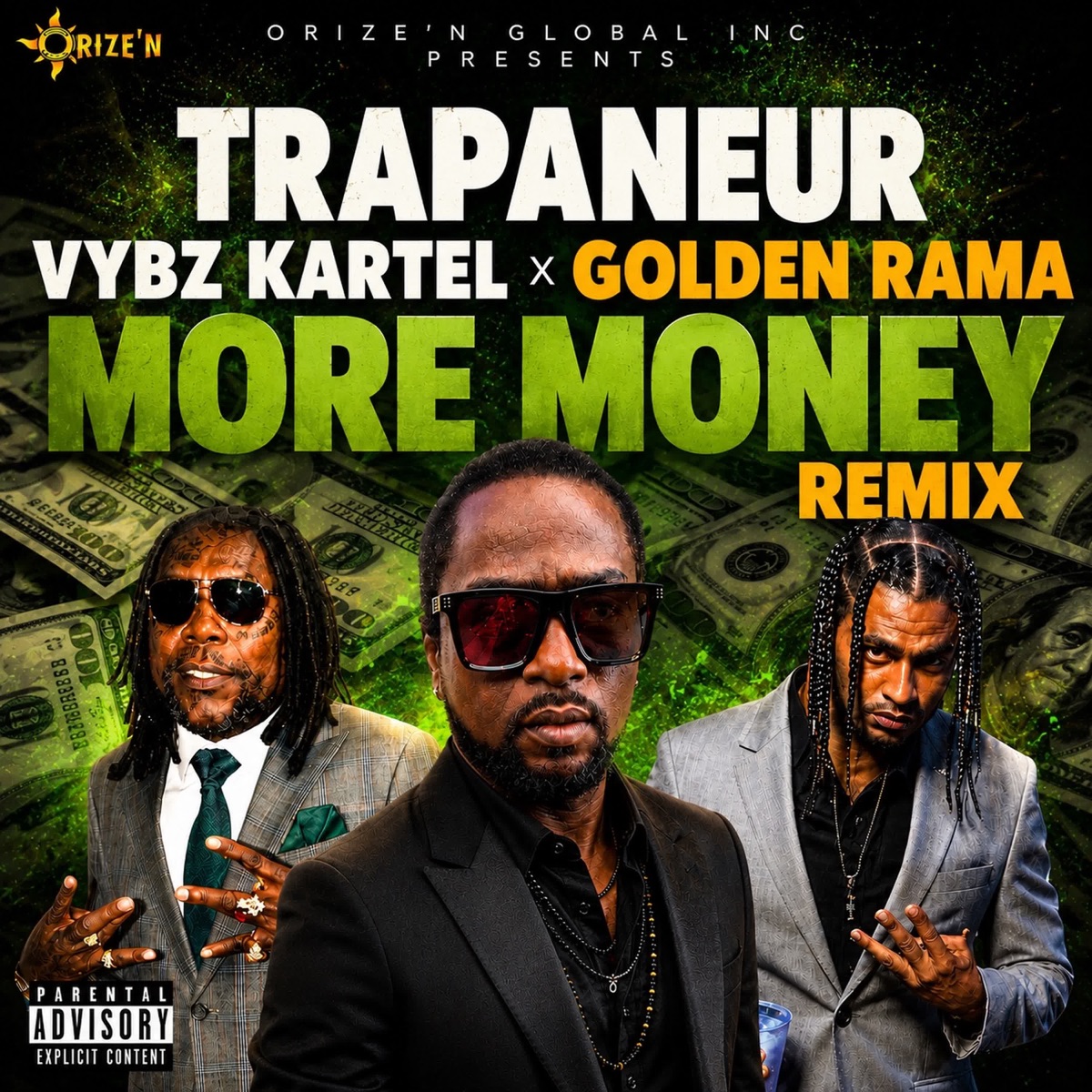More Money  (feat. Vybz Kartel & Golden Rama) [Remix] - Single by TRAPANEUR album cover