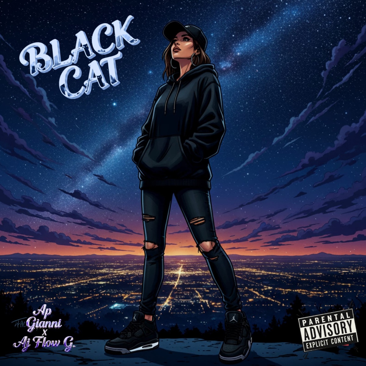 Black Cat - Single by AJ FlowG & Ap Gianni album cover