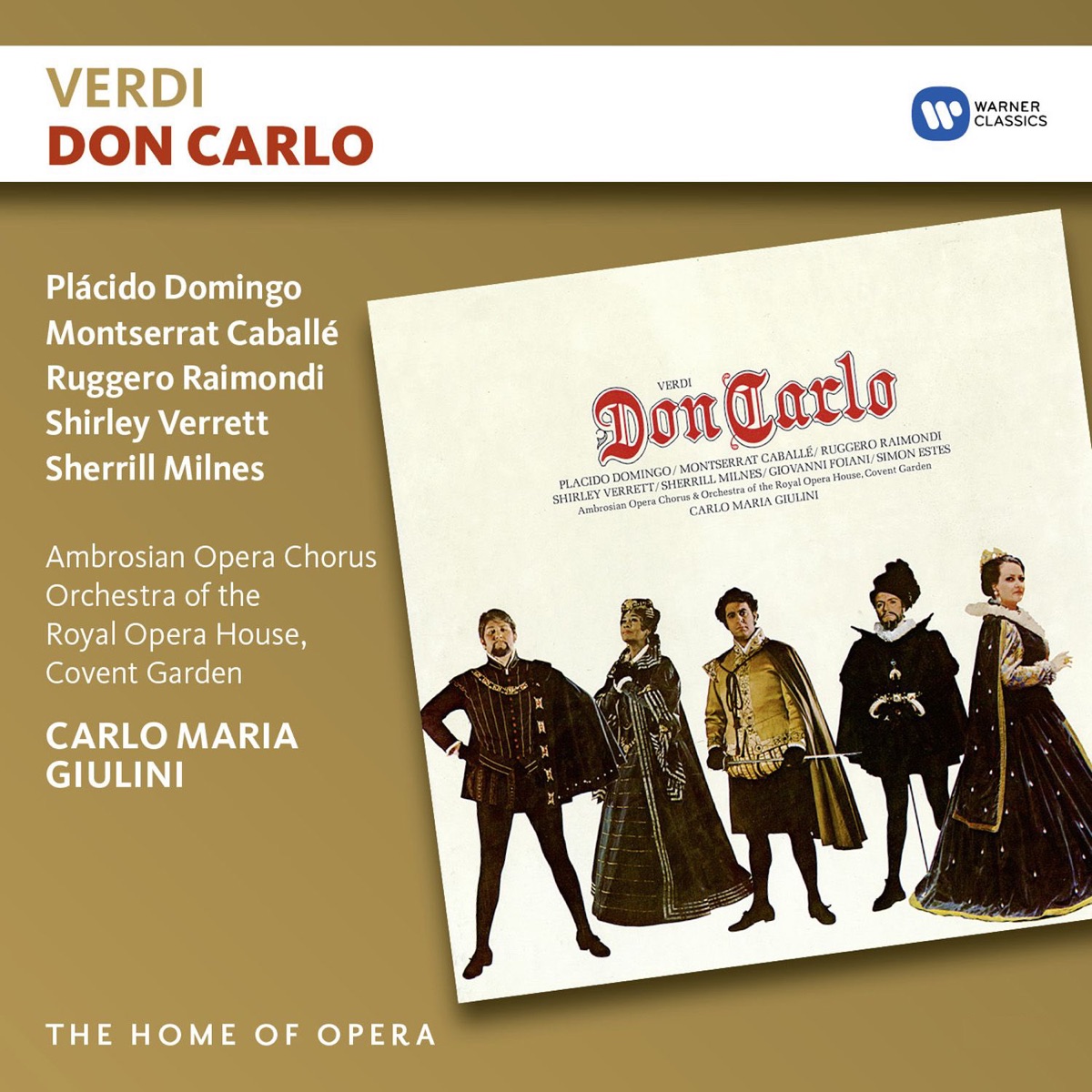 Verdi: Don Carlo by Carlo Maria Giulini, Ambrosian Opera Chorus, Orchestra of the Royal Opera House & Soloists album cover