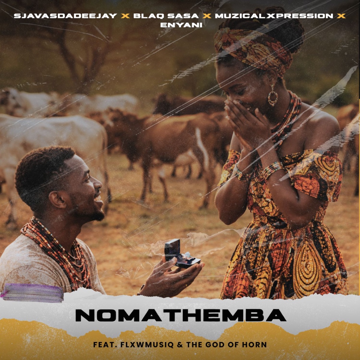 Nomathemba  (feat. Muzical Expression & FlxwMusiQ) - Single by SjavasDaDeejay, Blaq Sasa, Teet Snxadu & Enyani album cover