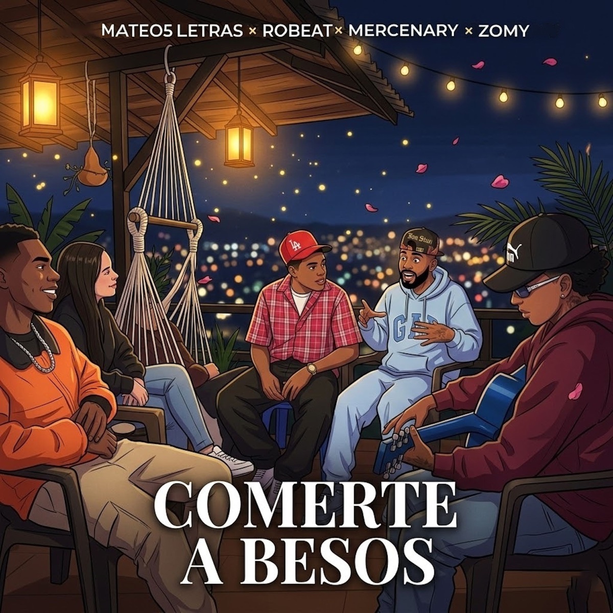 COMERTE A BESOS (with UMP) - Single by Mateo5letras, Robeat & Mercenary album cover