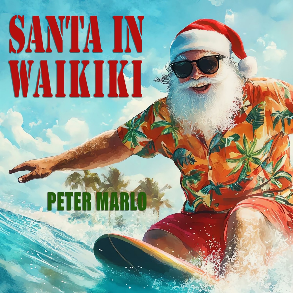 Santa In Waikiki "Christmas Song" - Single by Peter Marlo album cover
