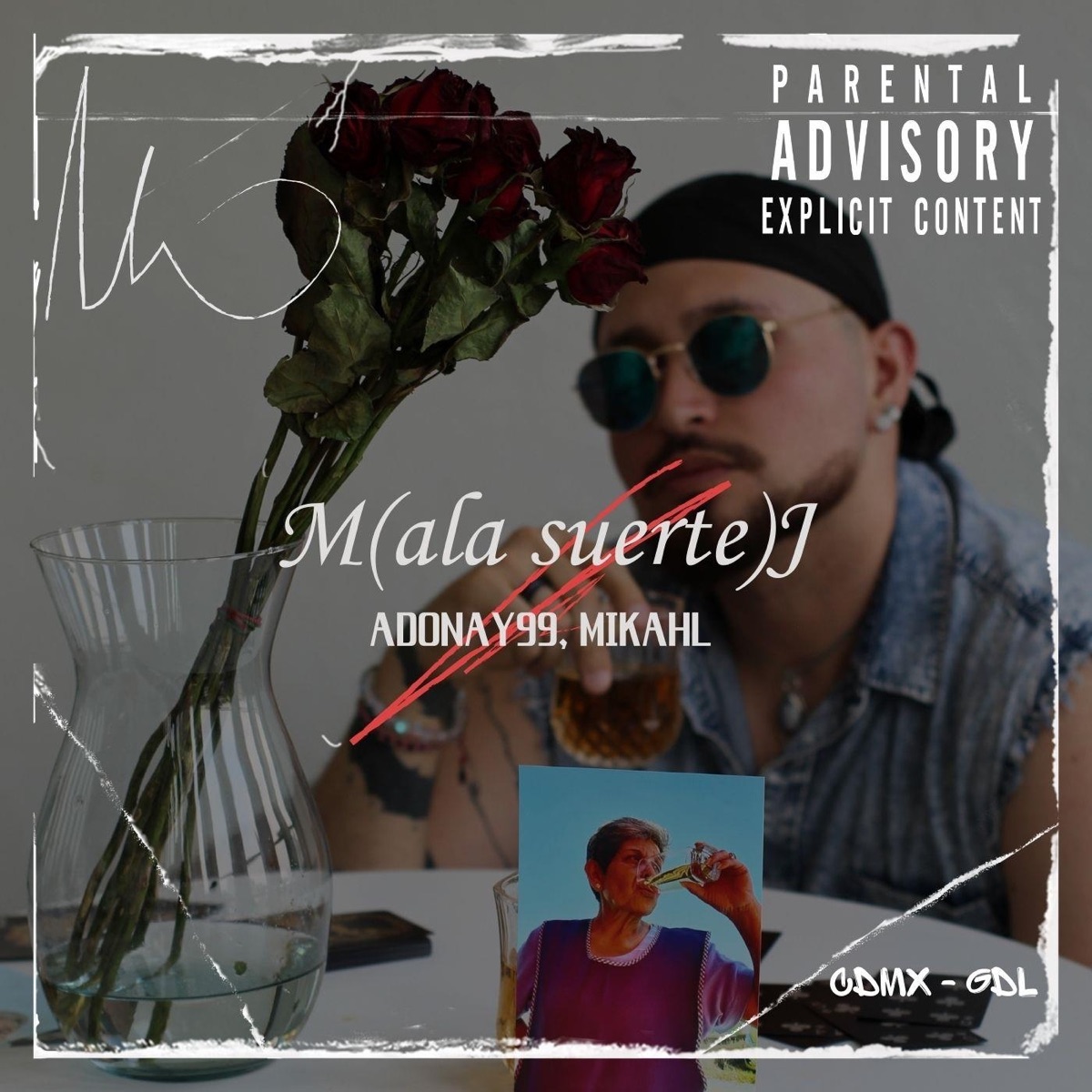 M(ala suerte)J - Single by Adonay99 & Mikahl album cover