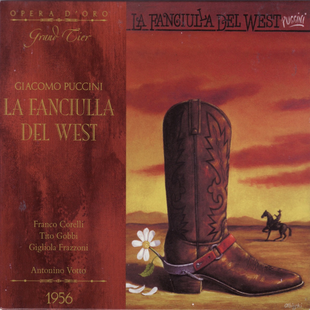 Puccini: La fanciulla del west by Antonino Votto, Franco Corelli, Gigliola Frazzoni & Tito Gobbi album cover