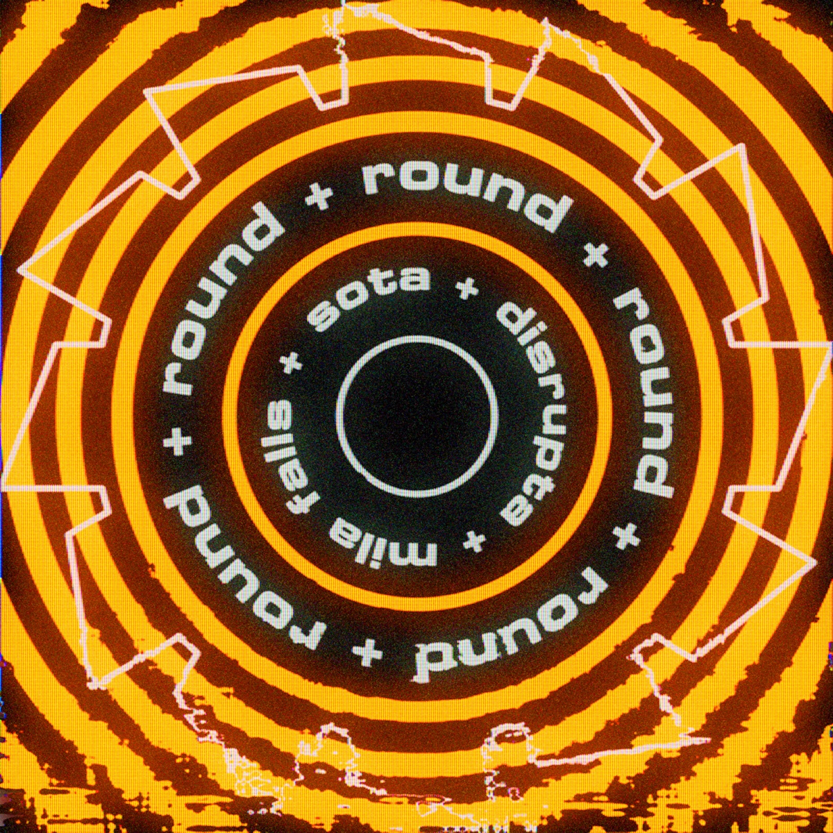 Round + Round - Single by SOTA, Disrupta & Mila Falls album cover