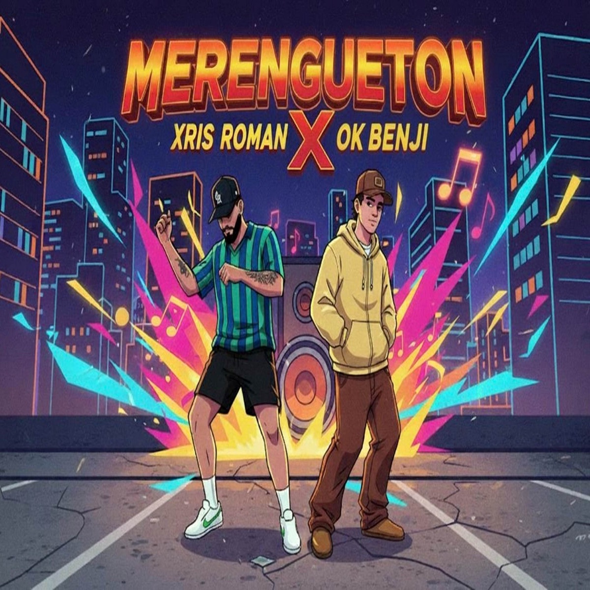 Merengueton - Single by Xris Roman, Monster & ok benji album cover