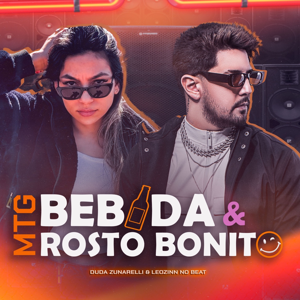 MTG Bebida e Rosto Bonito - Single by Duda Zunarelli & Leozinn No Beat album cover