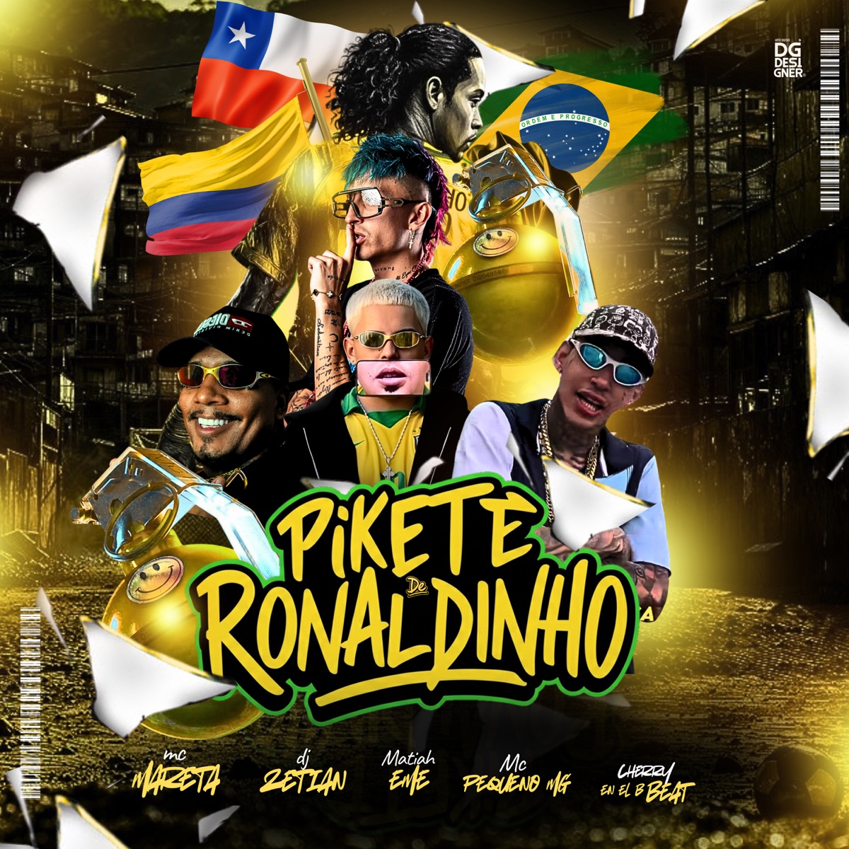 Pikete de Ronaldinho (feat. MC Pekeno MG & CHERRYENELBEAT) - Single by Matiah Eme, MC Marreta & DJ Zetian album cover