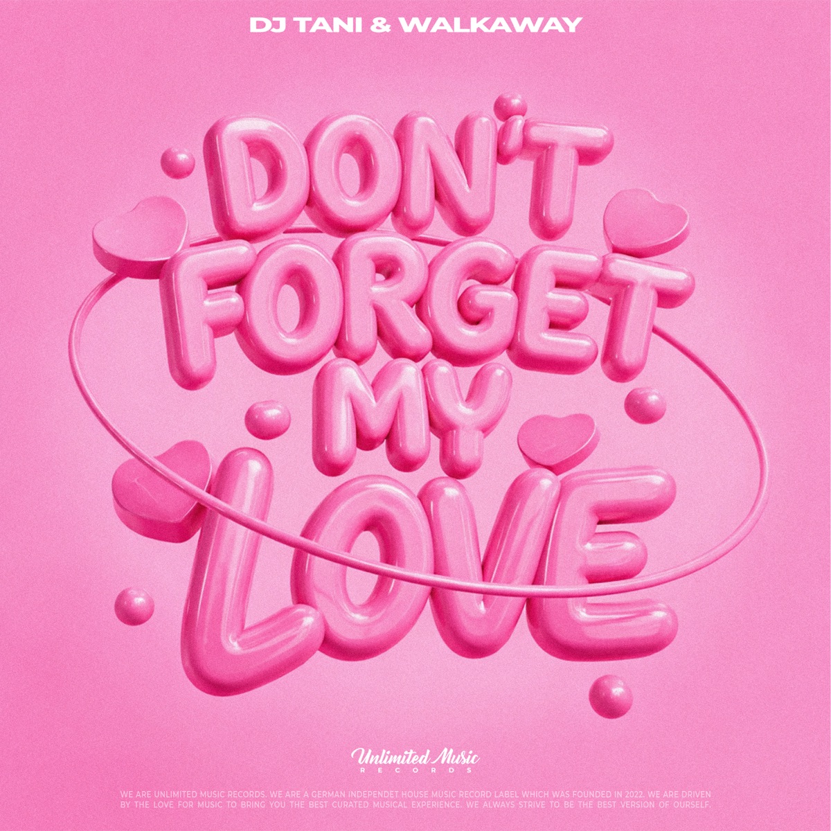 Don't Forget My Love - Single by dj tani & walkaway album cover
