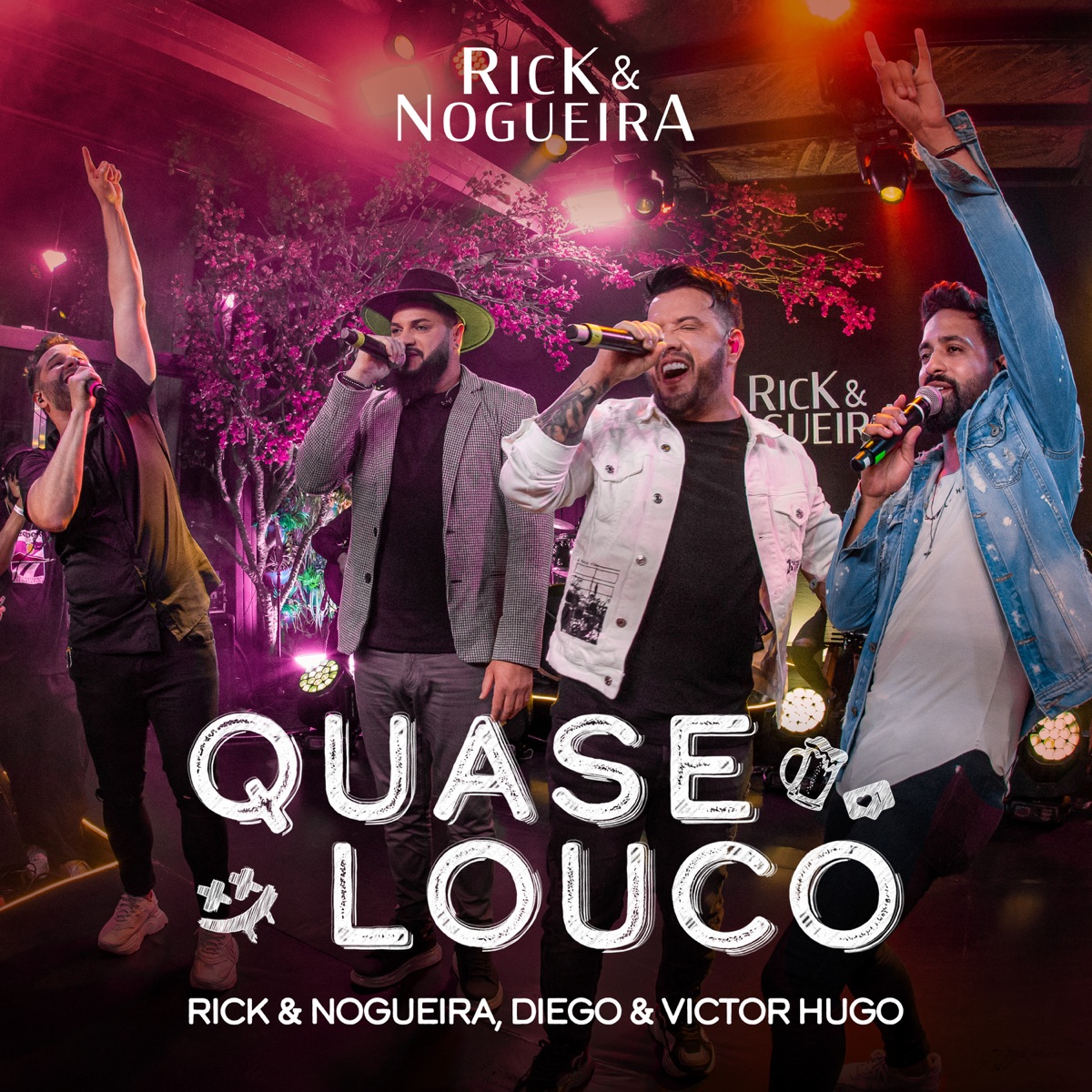 Quase Louco (Ao Vivo) - Single by Rick & Nogueira & Diego & Victor Hugo album cover
