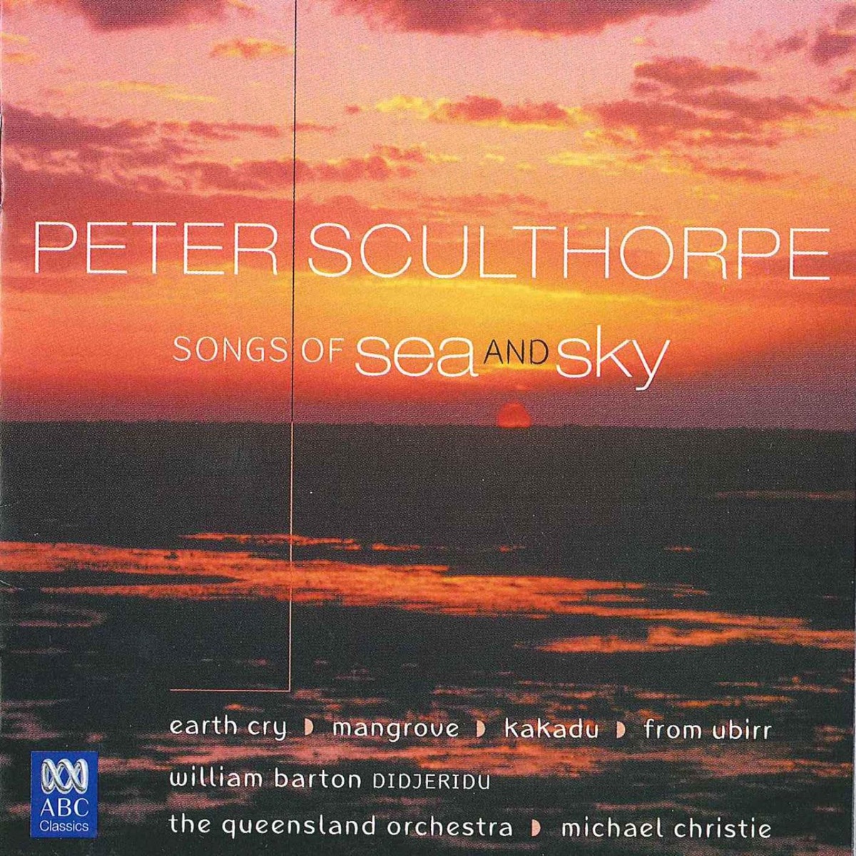 Songs of Sea and Sky by The Queensland Symphony Orchestra, Michael Christie & William Barton album cover