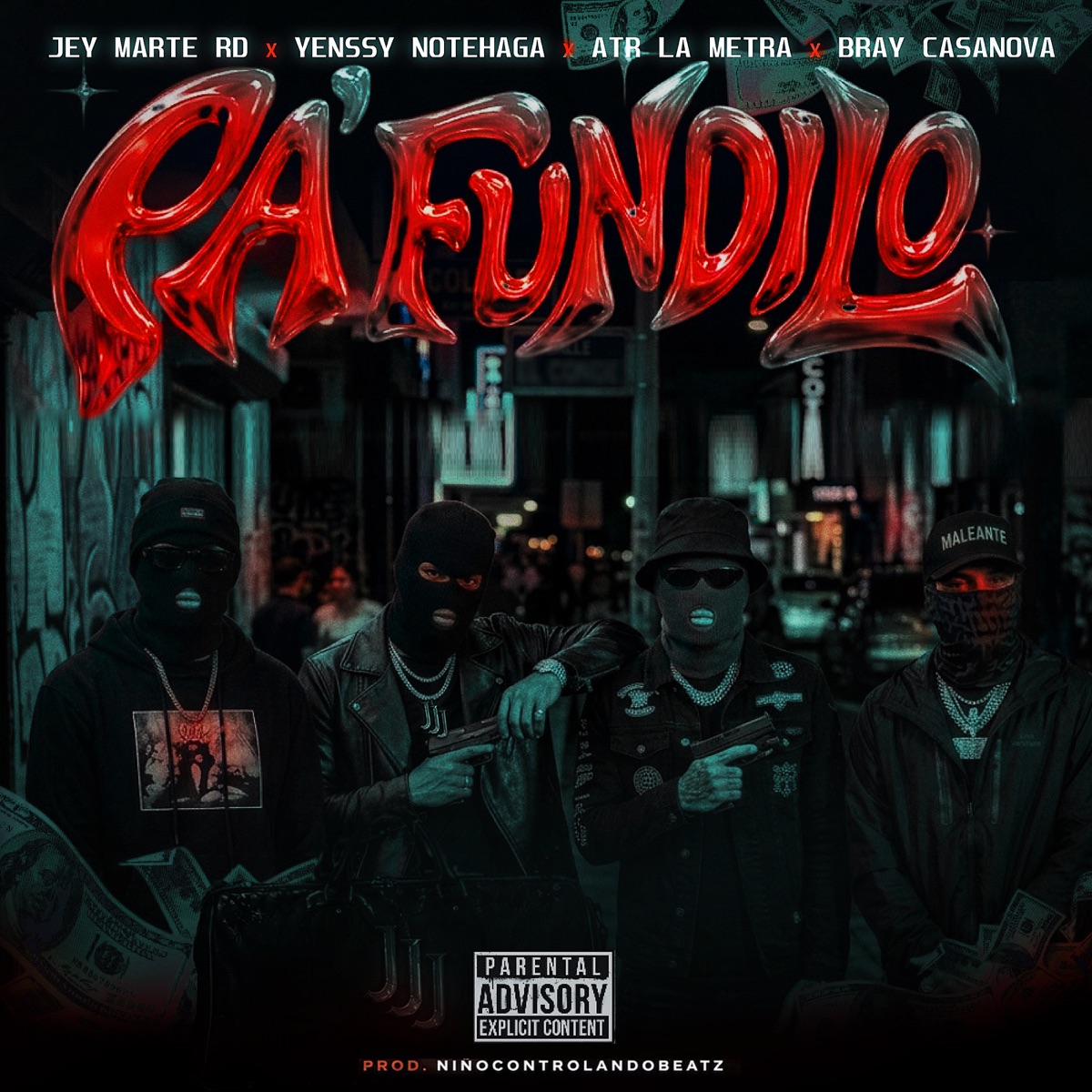 PA FUNDILO - Single by Jey marte rd, Yenssy NoteHaga, ATR La Metra, Bray Casanova & Niño Controlando album cover