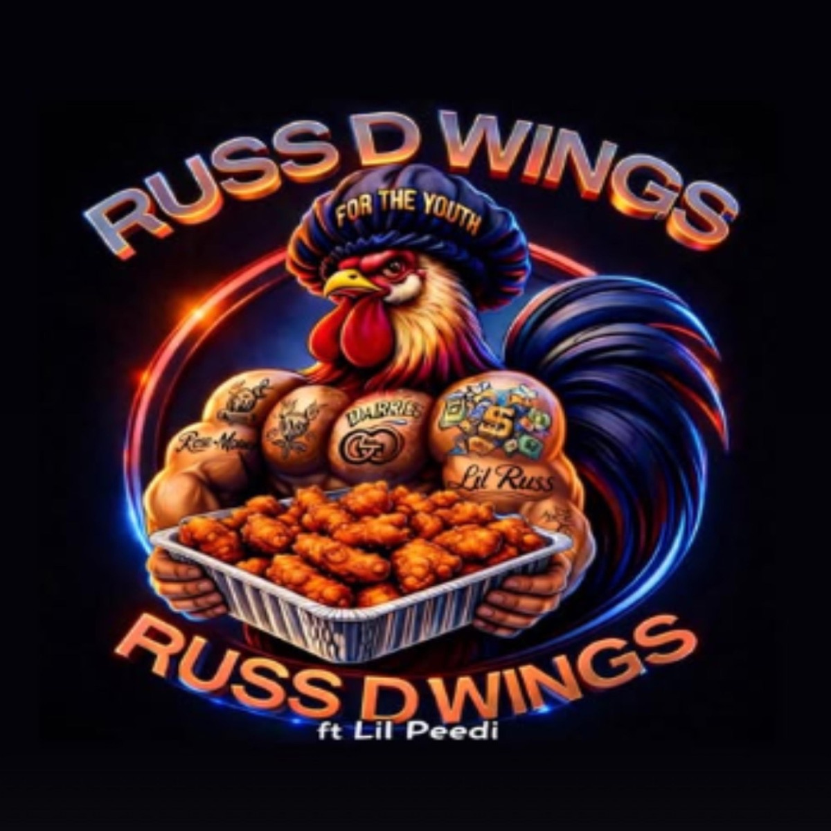 RUSS D WINGS! (feat. lil peedi) [REMIX] - Single by killawop album cover