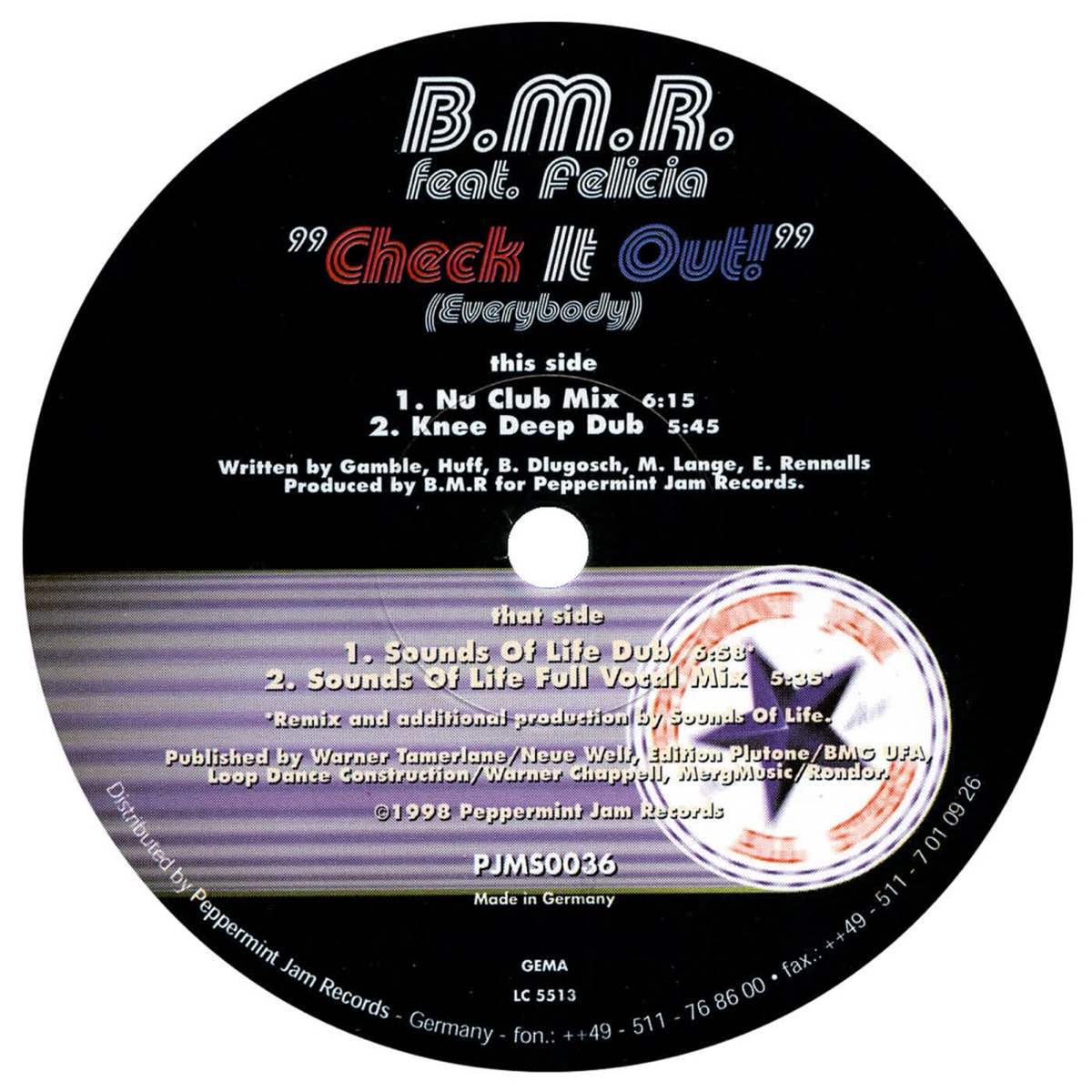 Check It Out! (Everybody) by B.M.R. & Felicia album cover