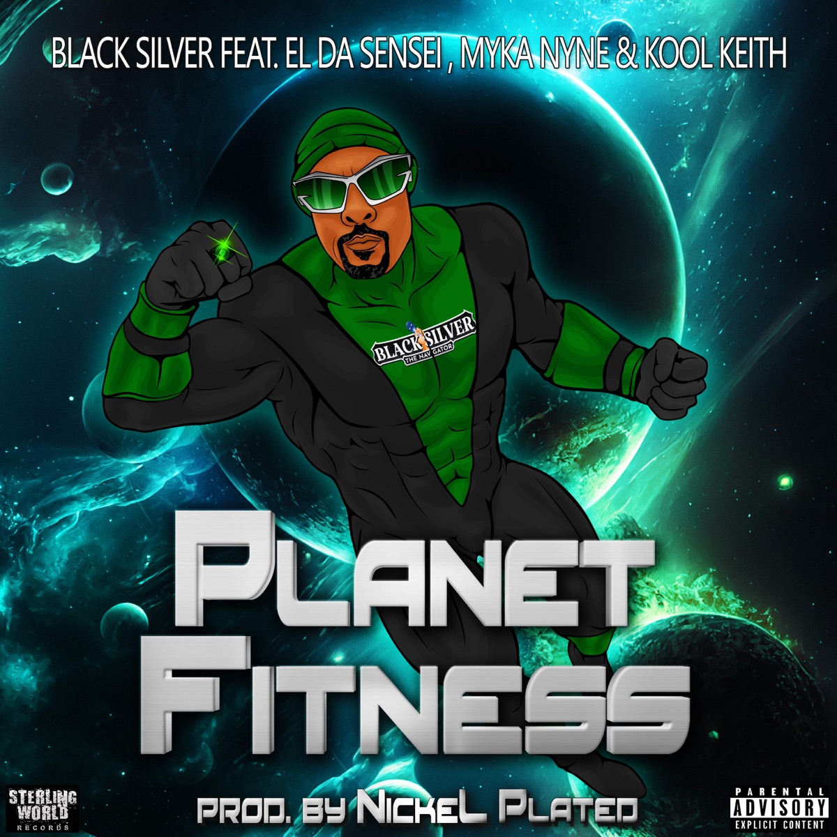 Planet Fitness (feat. Kool Keith, El Da Sensei & Myka Nyne) - Single by Black Silver album cover