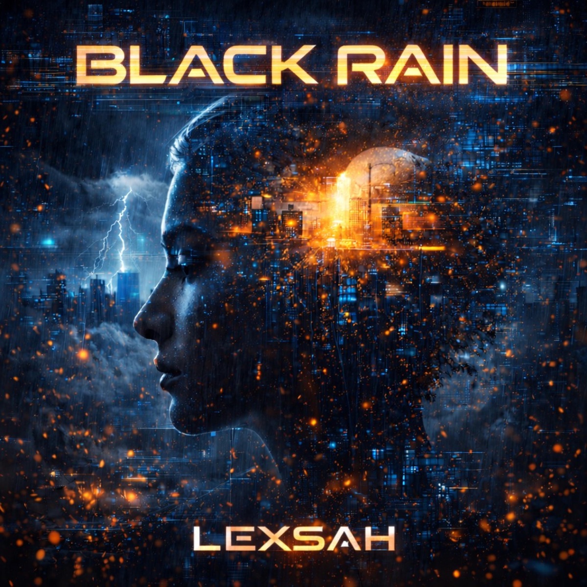 BLACK RAIN by LEXSAH album cover