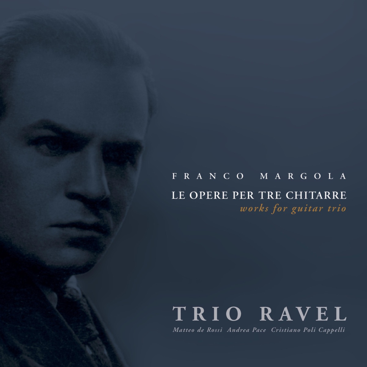 Franco Margola - Works for Guitar Trio (feat. Matteo de Rossi, Andrea Pace & Cristiano Poli Cappelli) by Trio Ravel album cover