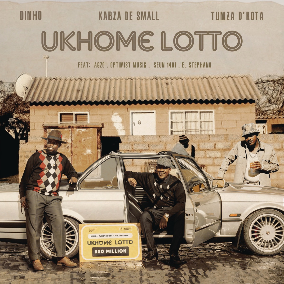 uKhome Lotto (feat. Optimist Music ZA, A'gzo, Seun1401 & El.Stephano) - Single by Dinho, Tumza D'Kota & Kabza De Small album cover