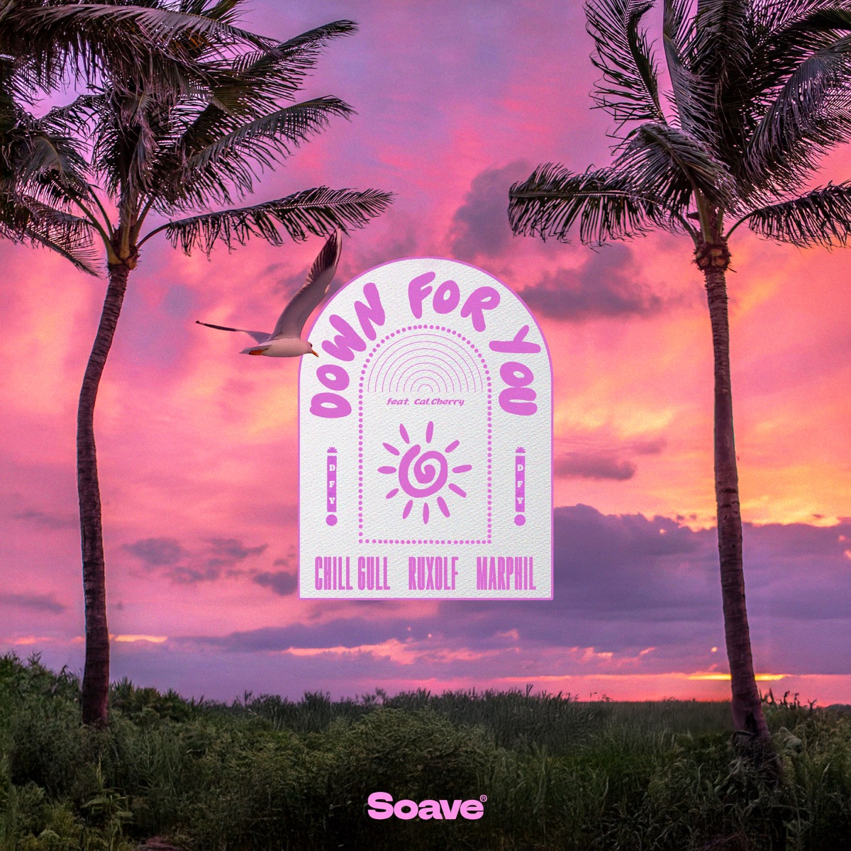 Down For You (feat. Cal.Cherry) - Single by Chill Gull, RUXOLF & Marphil album cover