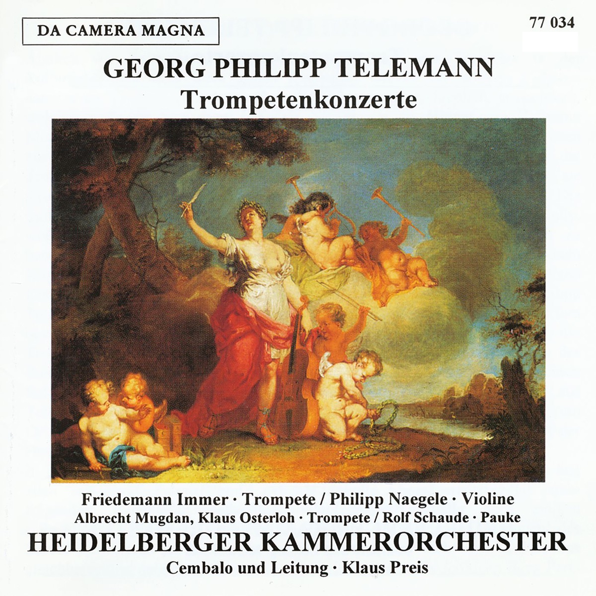 Georg Philipp Telemann: Trumpet Concertos by Friedemann Immer, Albrecht Magdan, Klaus Osterloh, Philipp Naegele, Rolf Schaude, Klaus Preis & Heidelberger Kammerorchester album cover