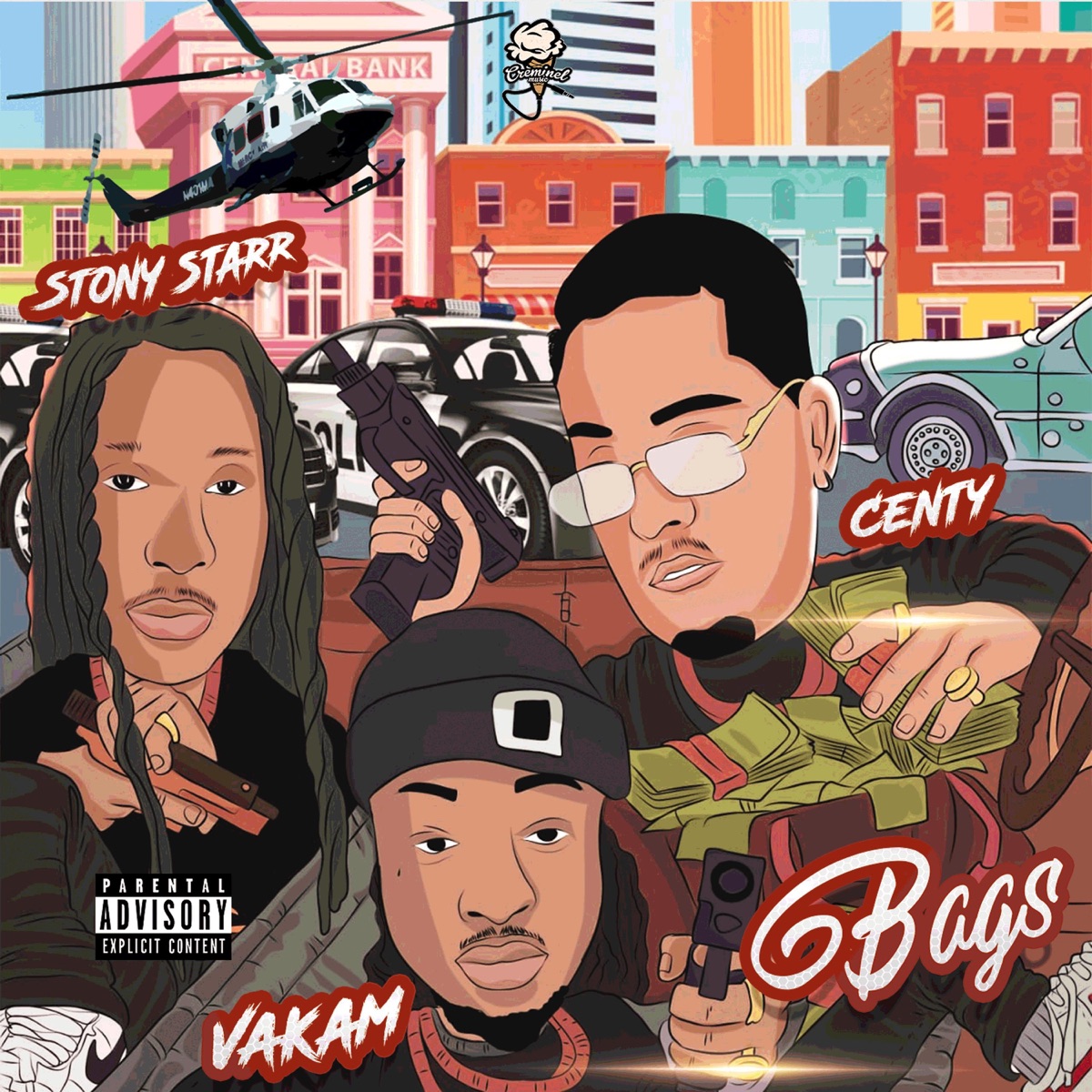 Bags (feat. Stony Starr & Centy) - Single by Vakam album cover