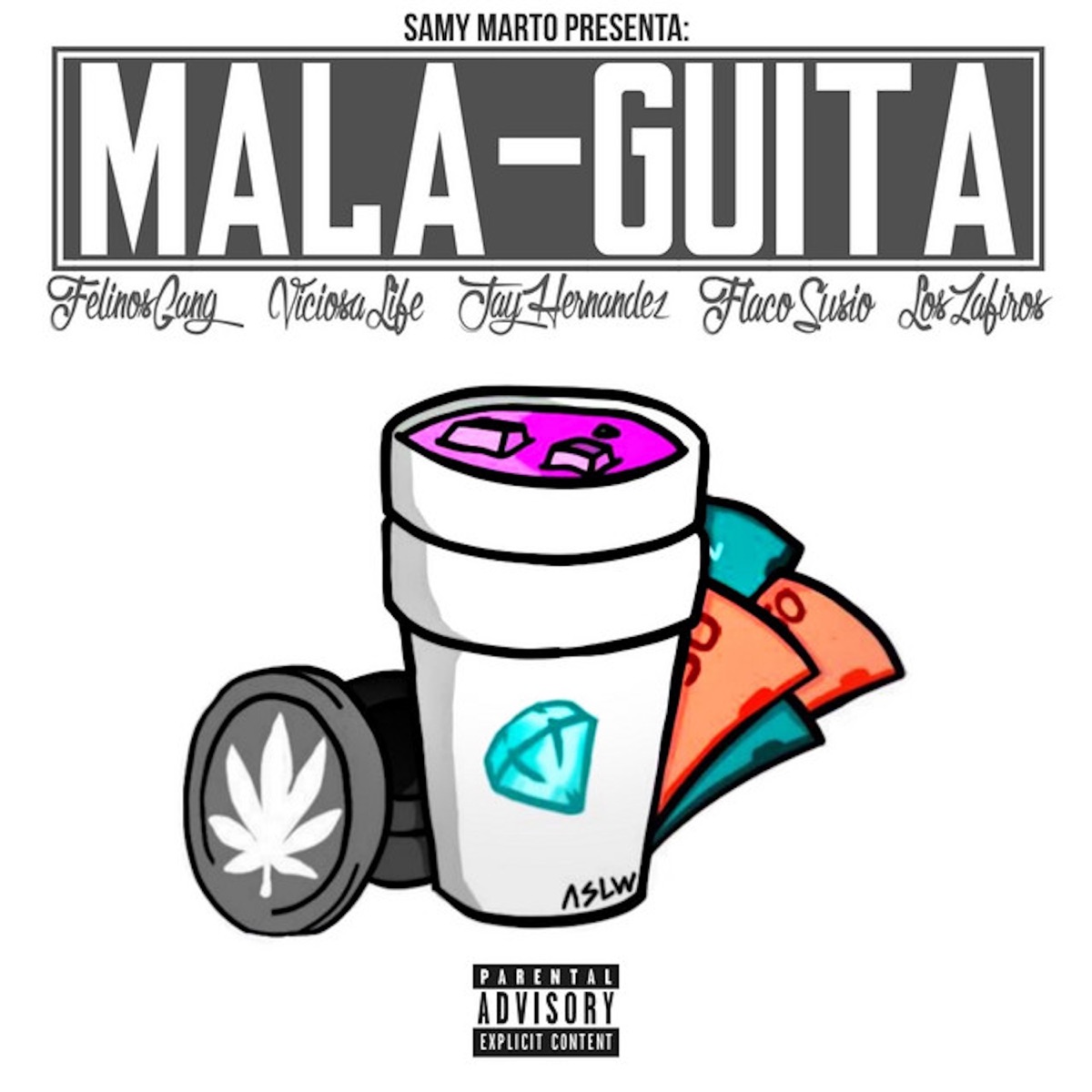 Mala-Guita (feat. Jay Fernandez, Viciosa Life, Felinos Gang & Flaco Susio) - Single by Samy Marto & Los Zafiros album cover