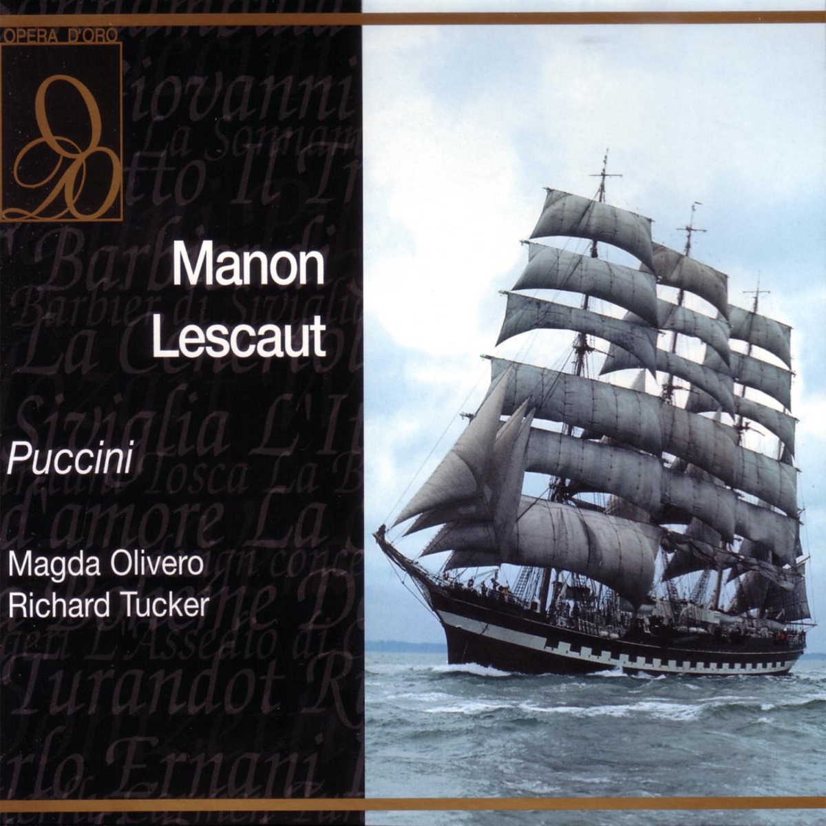 Puccini: Manon Lescaut by Magda Olivero, Michelangelo Veltri & Richard Tucker album cover