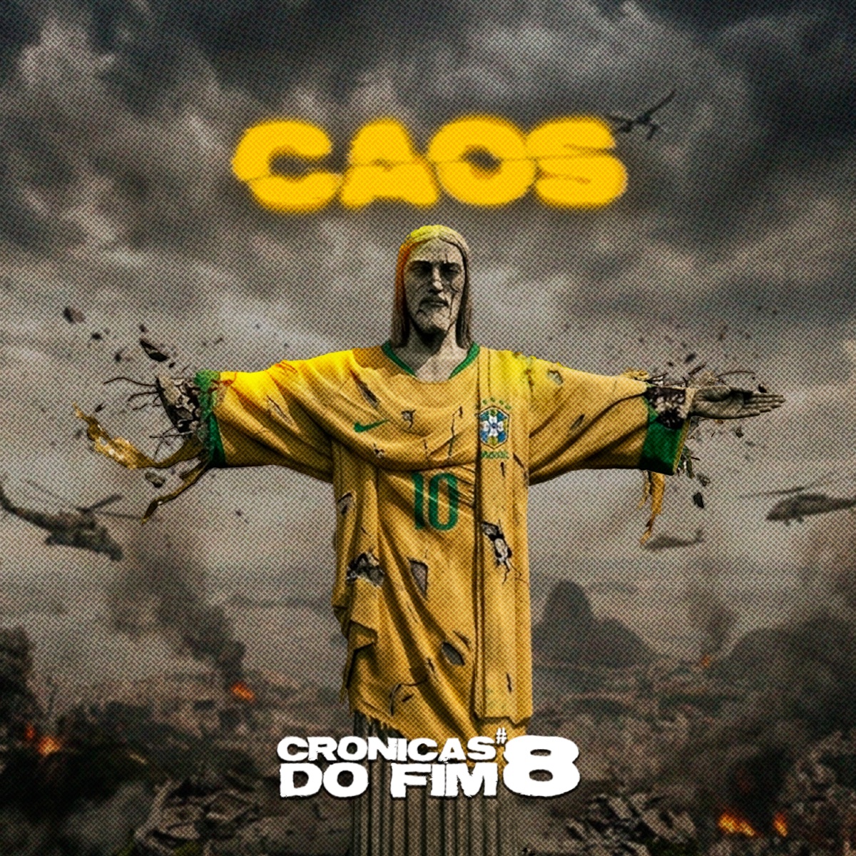 Crônicas do Fim #8 - Caos (feat. Rap Da Verdade & Max MC) - Single by Cidade Quadrada, Vinny Black, Neyriellen Ferreira & Corti MC album cover