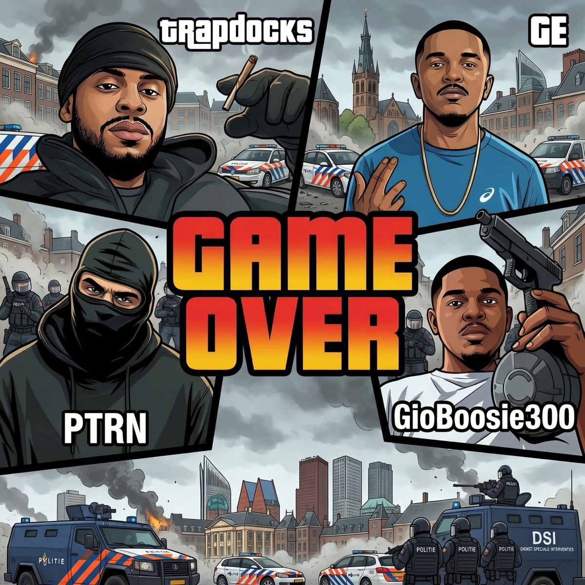 GAME OVER (feat. Trap Docks, PTRN & GE) - Single by GIOBOOSIE300 album cover