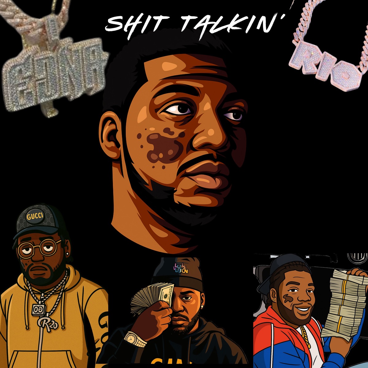 Shit Talkin' - Single by Young Menace album cover