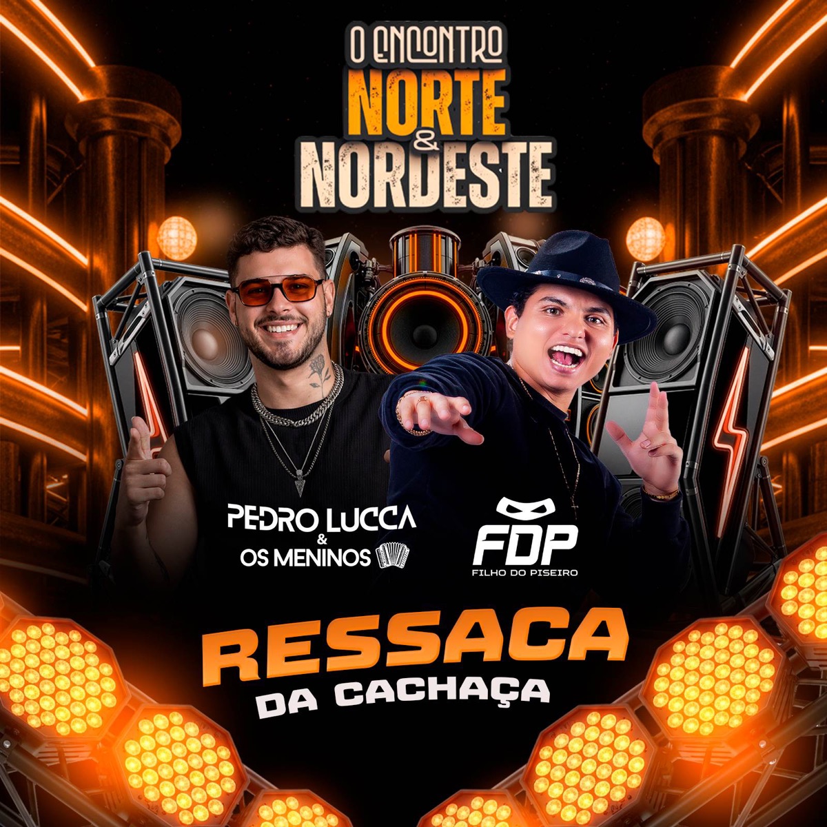 O Encontro Norte & Nordeste: Ressaca da Cachaça - Single by Pedro Lucca & Os Meninos & Filho do Piseiro album cover