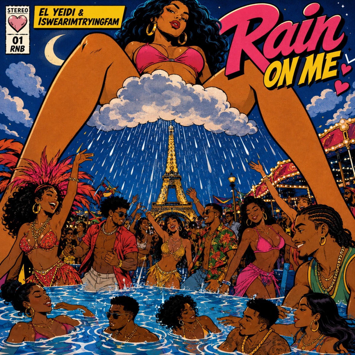 Rain on me - Single by Iswearimtryingfam & El Yeidi album cover