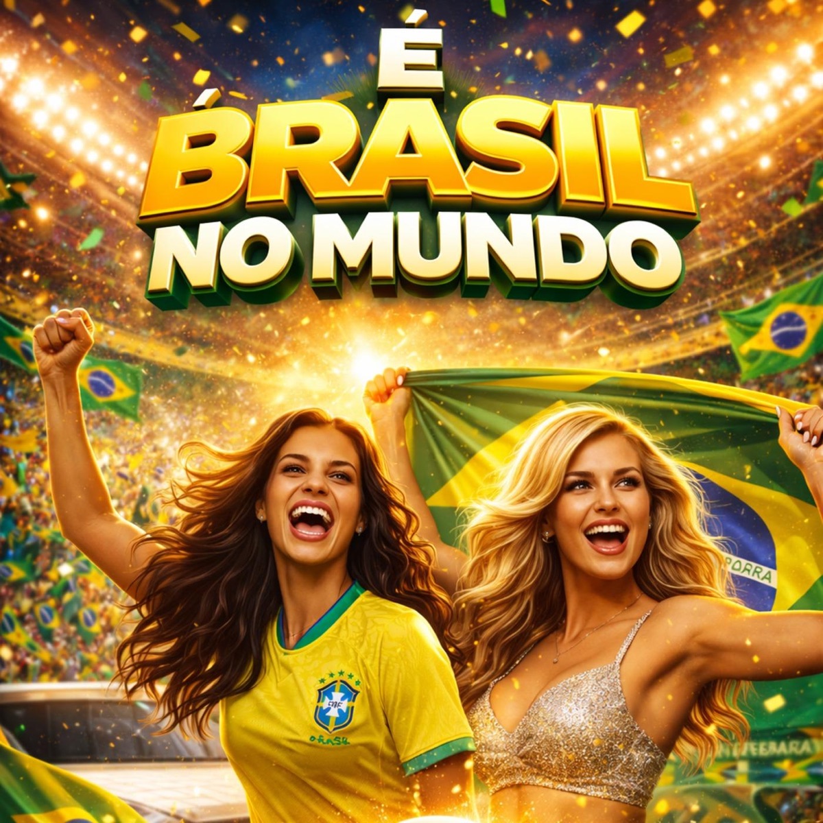 É Brasil no Mundo - Single by DJ Tubarão album cover