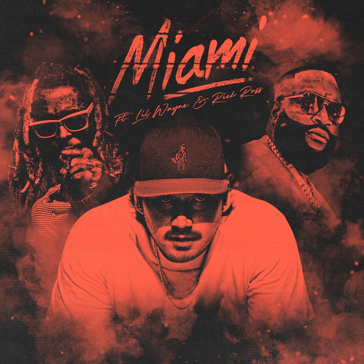 Miami - Single by Morgan Wallen, Lil Wayne & Rick Ross album cover artwork