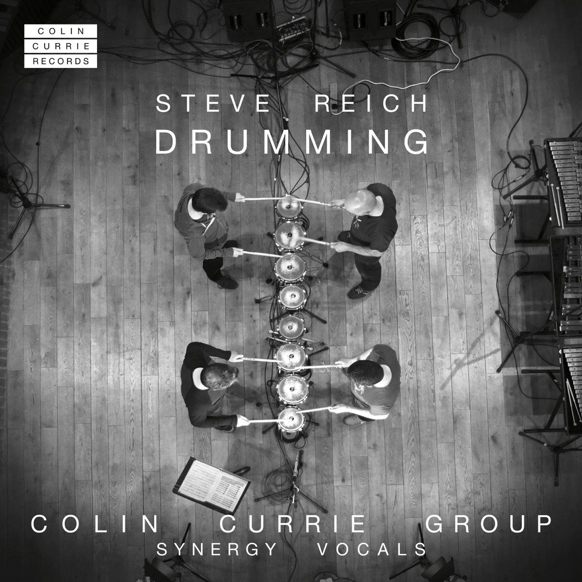 Steve Reich: Drumming by Colin Currie, Colin Currie Group & Synergy Vocals album cover