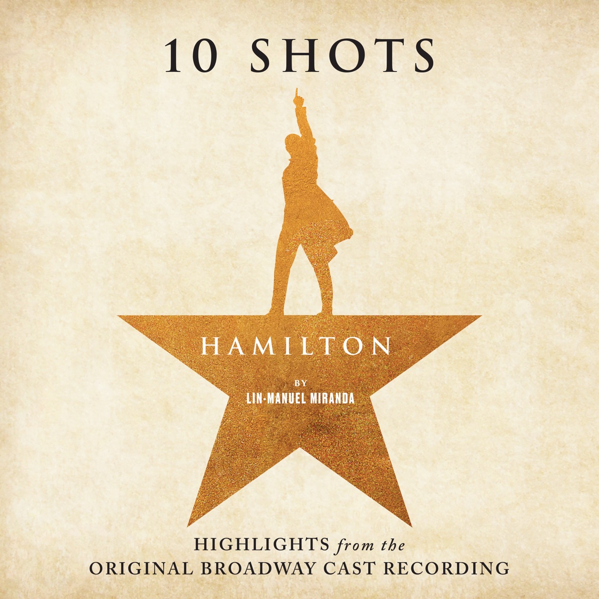 Hamilton: 10 Shots (Highlights From The Original Broadway Cast Recording) by Lin-Manuel Miranda album cover artwork