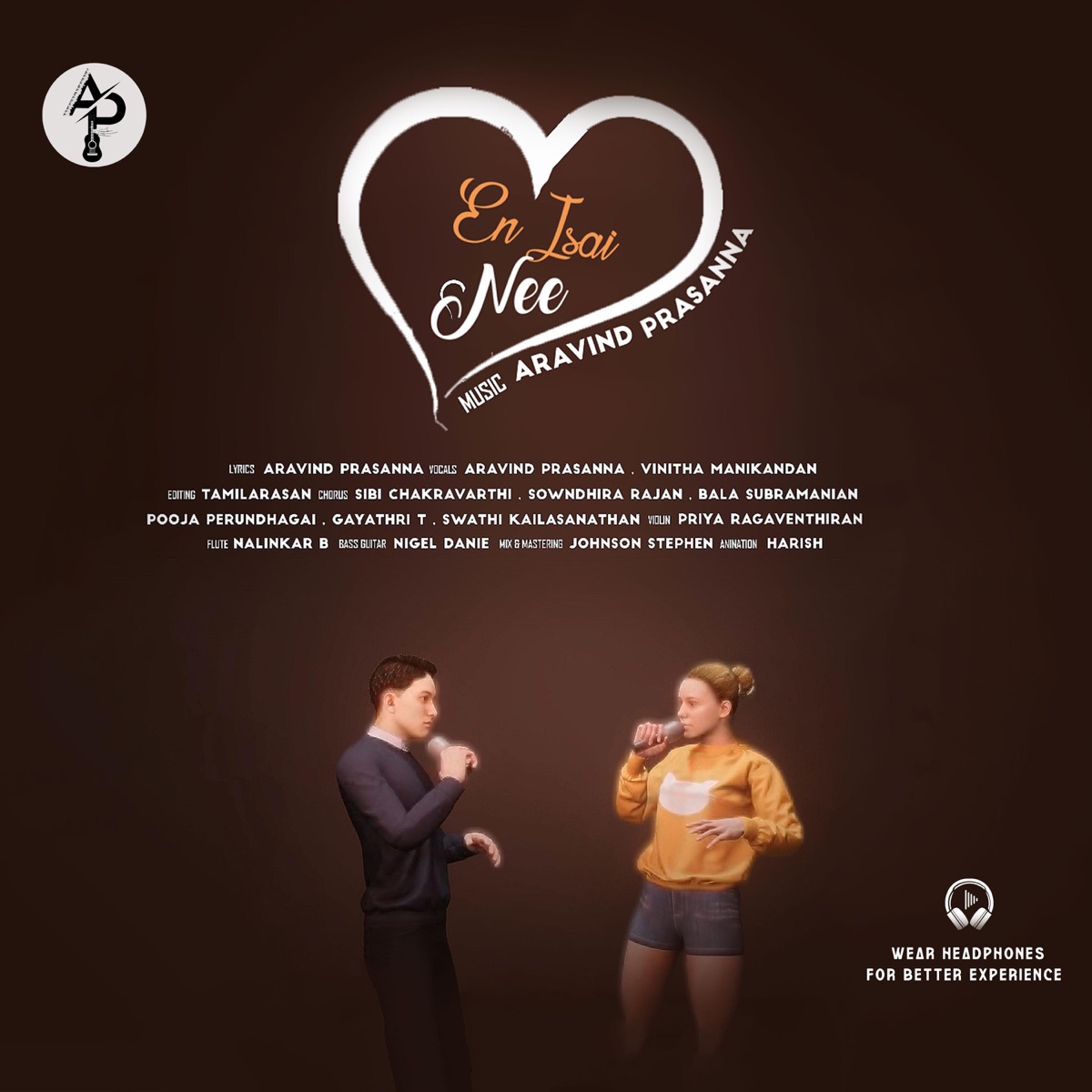 Enn Isai Nee (feat. Vinitha Manikandan, Sibi Chakravarthi, Sowndhira Rajan, Bala Subramanian, Pooja Perundhagi, Gayathri, Swathi Kailasanathan, Priya Ragaventhiran, Nalinkar B & Nigel Danie) - Single by Aravind Prasanna album cover