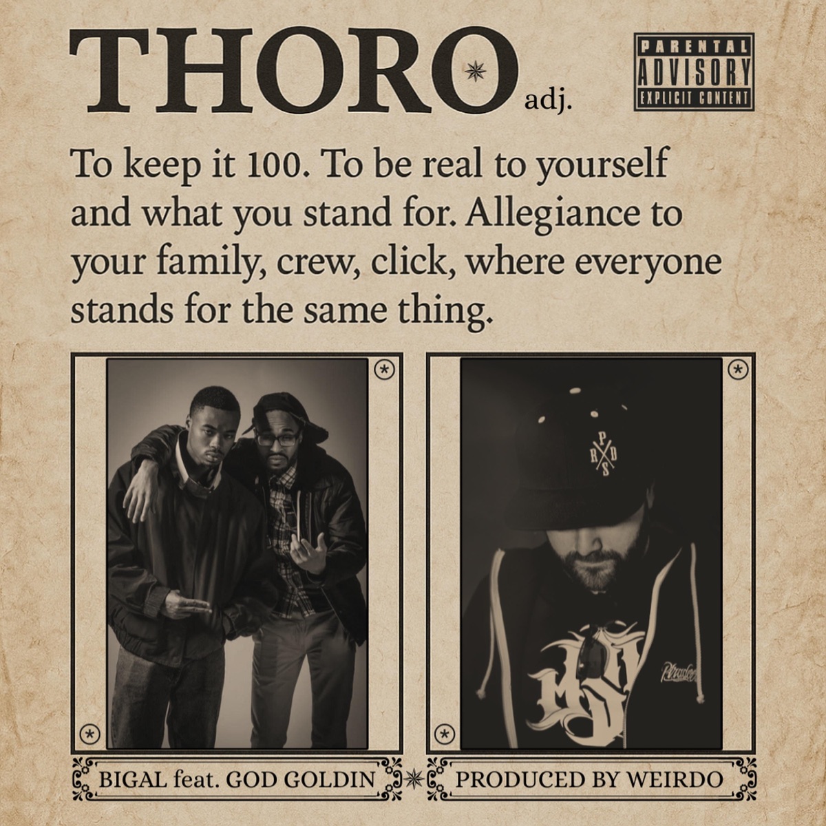 Thoro (feat. Bigal Harrison & God Goldin) - Single by Weirdo album cover