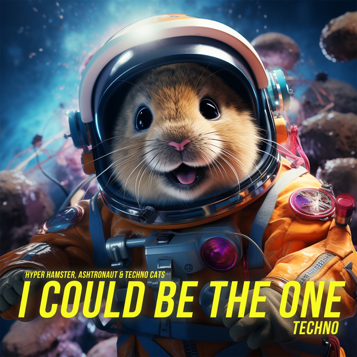 I Could Be The One (Techno) - Single by Hyper Hamster, Ashtronaut & Techno Cats album cover