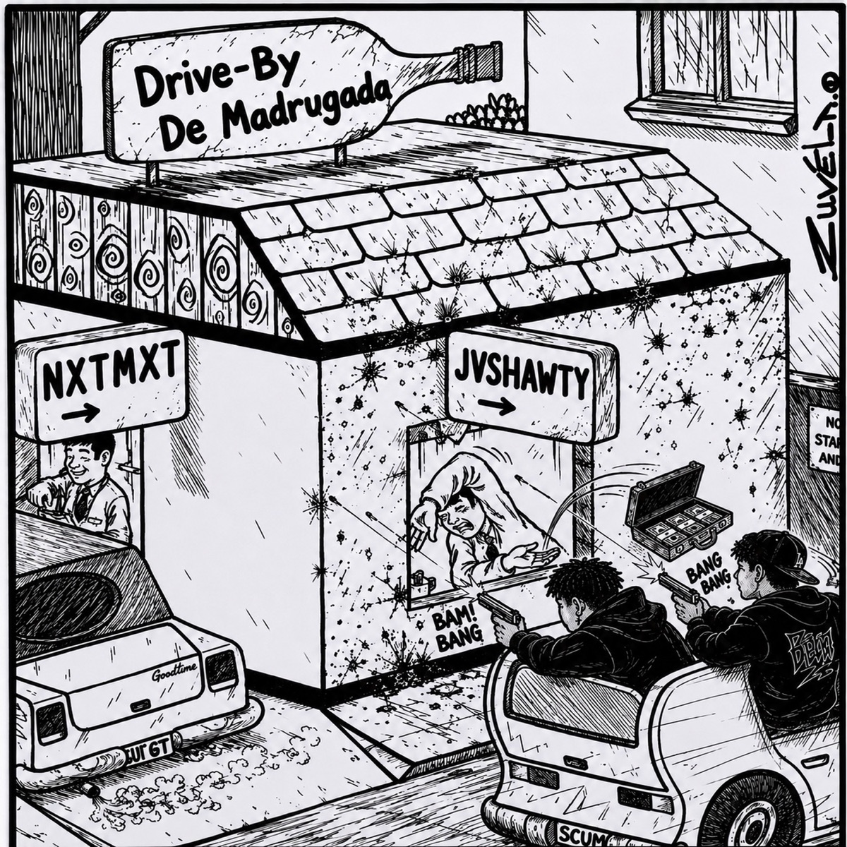 Drive-By De Madrugada - Single by NXTMXT & jvshawty album cover