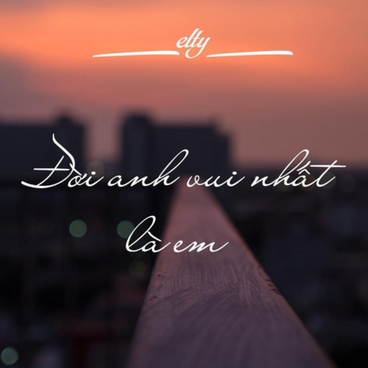 Đời anh vui nhất là em - Single by Elty album cover