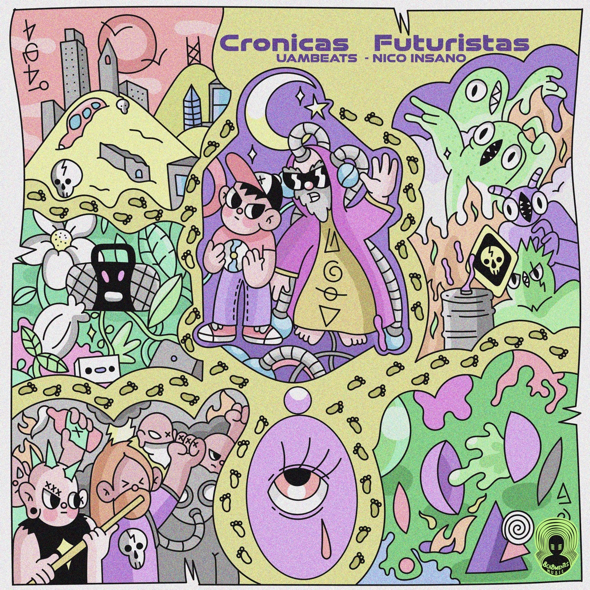 Crónicas Futuristas - Single by Uambeats & Nicoinsano album cover