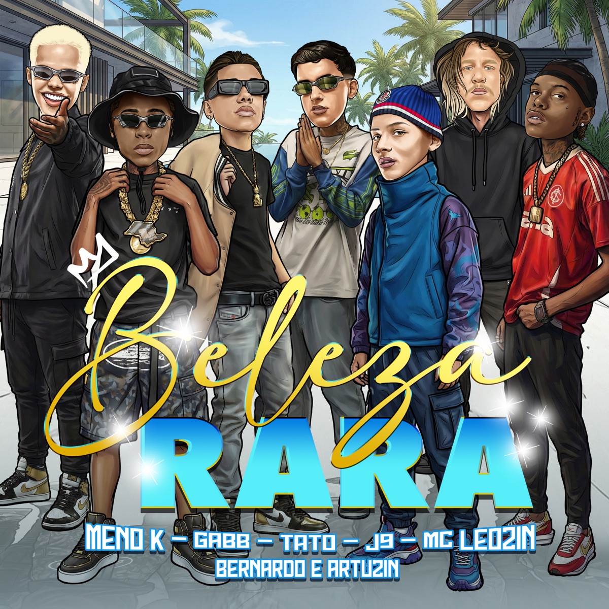 Beleza Rara (feat. bernardo & MC Meno K) - Single by Gabb MC, Mc Tato, Mc Leozin & Mc J9 album cover